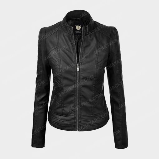 faux leather jacket for women