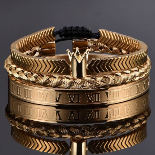 Luxury-Set-Crown-Handmade-Hematite-jewelry-Bracelet