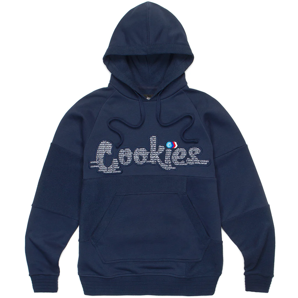 The hoodie features a front pocket specially designed